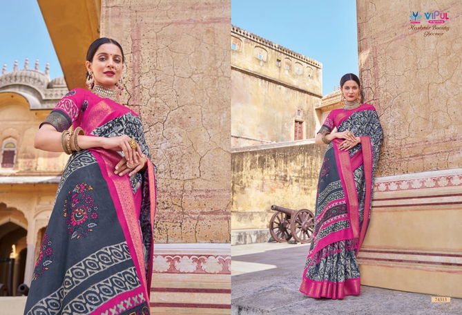 Kashmiri beuty By Vipul Designer Wedding Sarees Catalog